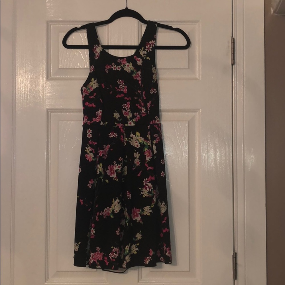 Black floral dress